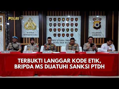 PRESISI UPDATE: TERBUKTI LANGGAR KODE ETIK, BRIPDA MS DIJATUHI SANKSI PTDH 24/02/26 (16.58)