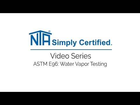 ASTM E96 Water Vapor Testing Video