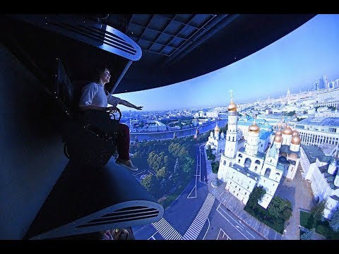 227. СУПЕР АТТРАКЦИОН 'ПОЛЁТ НАД МОСКВОЙ' В ЗАРЯДЬЕ. СКОЛЬКО СТОИТ? ДЕНЬ ГОРОДА 09.09.2018.