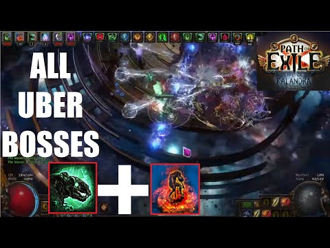 [PoE 3.19] Zombie + Carrion ALL Uber Bosses & Build Update in Lake of Kalandra League - 1102