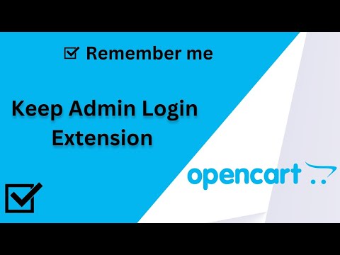 How to install Keep Admin Login Extension in OpenCart 3.x.x
