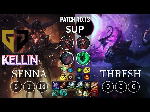 GEN Kellin Senna vs Thresh Sup - KR Patch 10.13