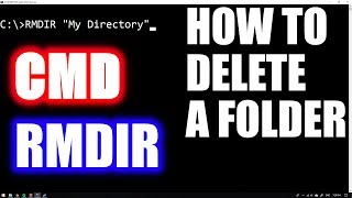 HOW TO DELETE A DIRECTORY (RMDIR) IN CMD