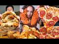 Asmr EATING 45 Chipotle Buldak Ramen Wingstop Tacobell Grilled Cheese Burrito And More