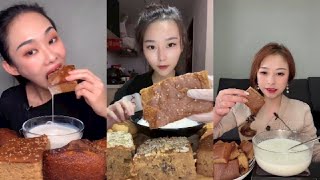 ASMR JUJUBE CAKE DIPPED IN MILK MUKBANG | KWAI EATING SHOW| CHINESE DESSERT