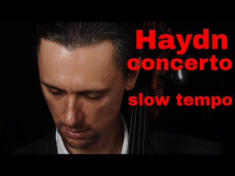 J. Haydn Cello Concerto No.1 C major Mov. 1 Moderato in SLOW TEMPO | Practice with Cello Teacher