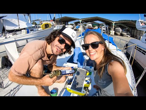 ⛵️We found RUST on our fresh painted steel sailboat!! 😱#125