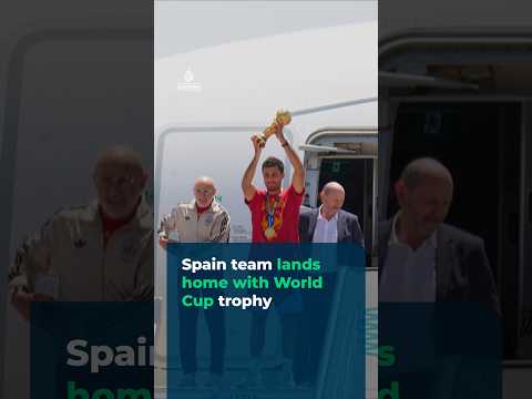 Spain team arrives home after winning the World Cup