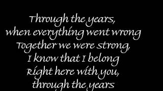 Video thumbnail of "Through The Years by Kenny Rogers w / Lyrics"