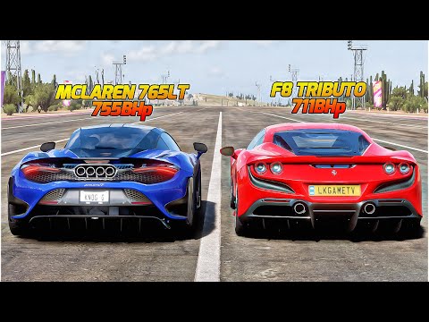 Ferrari F8 Tributo Vs Mclaren 765LT | Forza Horizon 5 Drag Race