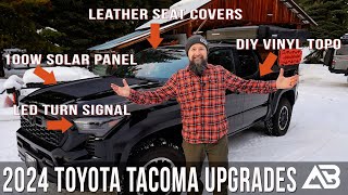 Ultimate 2024 Tacoma DIY Upgrades| Wraplander DIY Topo, Hood Mounted Solar, Leather Seat Covers