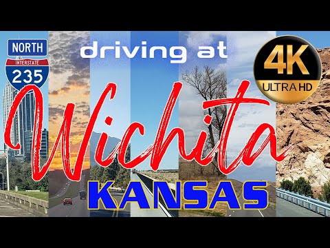 [4K] Driving at North Interstate 235 Wichita Kansas, U.S.