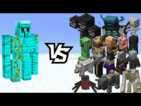 Ultimate Minecraft Diamond Golem Battle