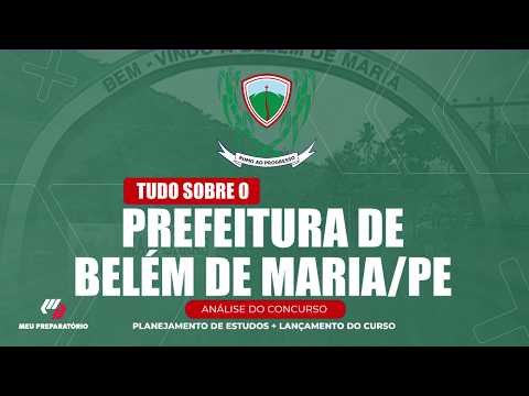CONCURSO PREFEITURA DE BELÉM DE MARIA/PE + PLANEJAMENTO DE ESTUDOS