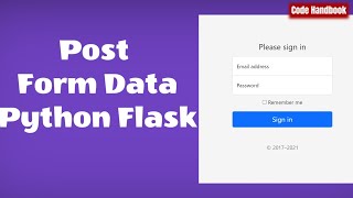 Learn Python : Post Form Data in Python Flask