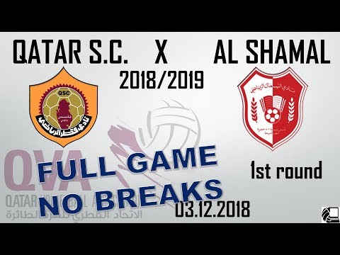 Qatar SC X Al Shamal 3:2 - Qatar Volleyball League 18/19 - (03.12.2018) NO BREAKS, BACK VIEW