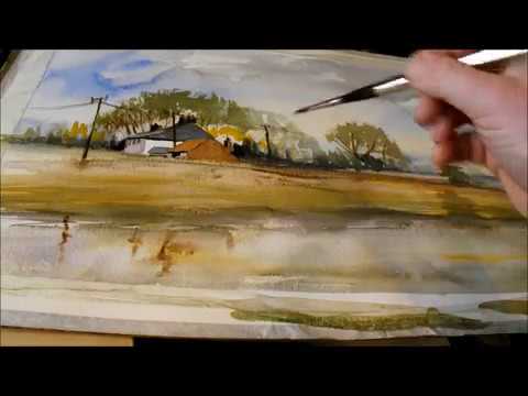 Thumbnail of How To Paint a Watercolour Cottage, Trees, River &amp; Reflections