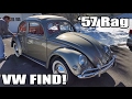 Classic VW BuGs 1957 Oval Ragtop Beetle Resto Find w Tow Bar Hook up