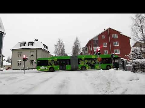 Umeå University to City Centre, Winter Bike Ride