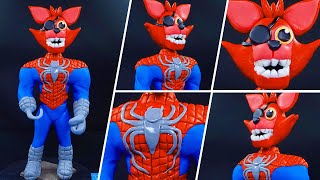 Making Foxy FNAF mixed Superhero Amazing Spiderman 🎪 FNAF Superhero Clay Figure