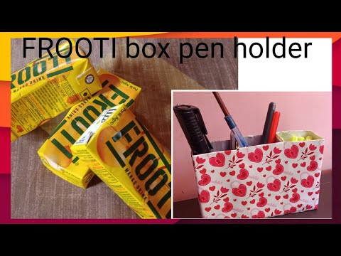 TRANFERING FROOTI BOX INTO PENCIL HOLDER || QUICK AND EASY DIY🥰||  Art by Aaliya
