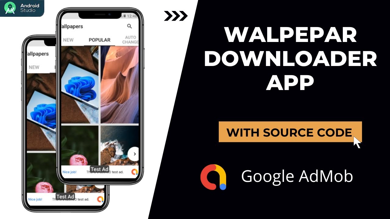 Wallpaper app with free source code in android studio | App | android studio
