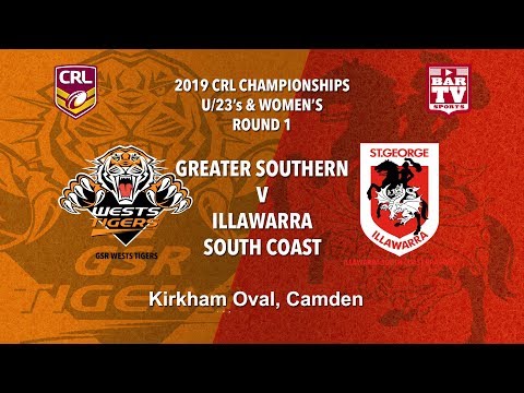 2019 Country Rugby League Rep - Women's/U23's - Round 1 - GSR Tigers v Dragons