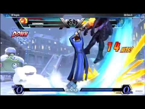 UMVC3 EVO 2014 Chris G vs  Angelic HD