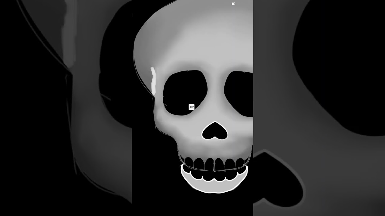 EASIEST WAY TO DRAW SKULL 💀. #drawing #autodesksketchbook #digitalart #sigma #viral #youtubeshorts