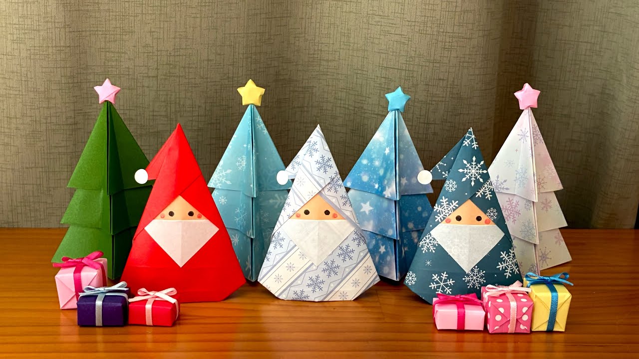 【折り紙】簡単・大人可愛いサンタクロースの作り方 クリスマスの妖精