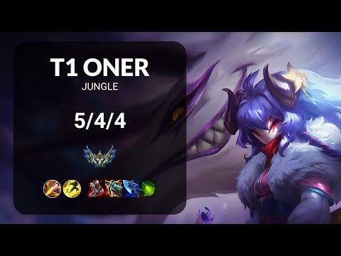 T1 Oner Kindred vs Elise JUNGLE - KR CHALLENGER Patch 13.13