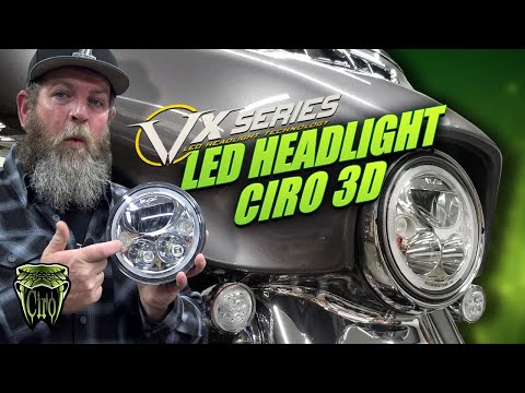 Ciro 3D Vision X LED Headlight Install Harley Davidson Touring