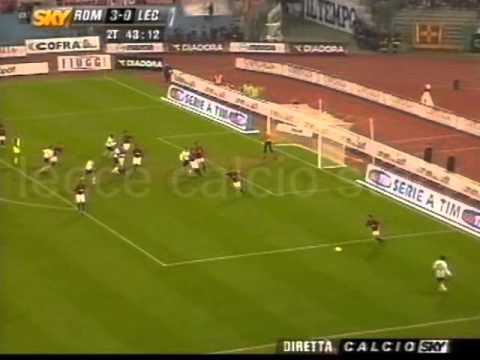 Chevanton interrompe la lunga imbattibilità di Pelizzoli in Roma-LECCE 3 a 1 del 30 novembre 2003