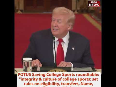 POTUS Saving College Sports: integrity & culture, set rules on eligibility, transfers, Name; on Iran