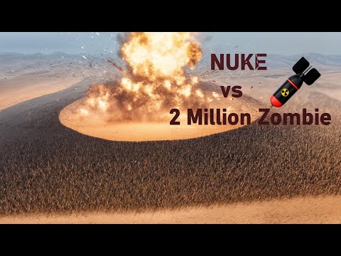 2.000.000 Army of Zombie vs 20 Nuke - God Mod - Ultimate Epic battle Simulator 2