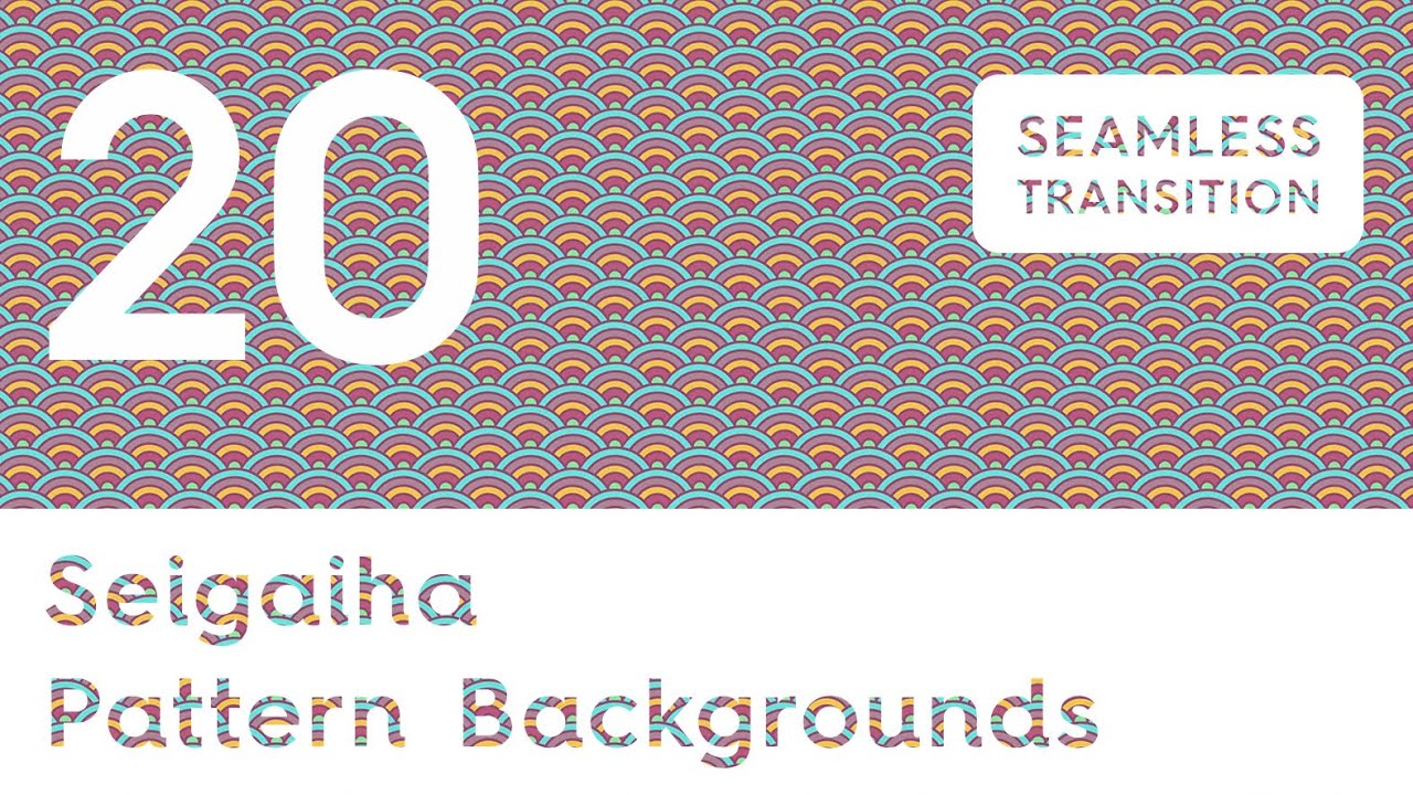 20 Seigaiha Background Textures. Seamless Patterns.