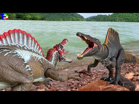 SPINOSAURUS JP3 vS SPINOSAURUS JWR VS D-REX & INDORAPTOR 🦖 Dinosaur Toy Movie