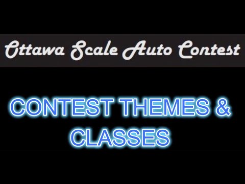 Ottawa Scale Model Contest 2025 : Model Classes Explained
