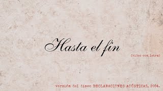Hasta El Fin Lyrics English Translation