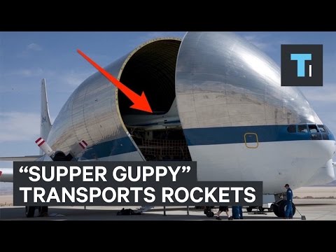 NASA uses this "Super Guppy" plane to transport rockets