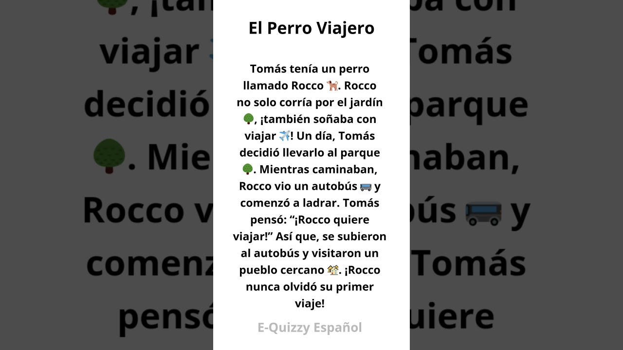 🎉Historias cortas en Español para aprender rápido📚 | ¡Mejora tu Español con diversión! | #reading