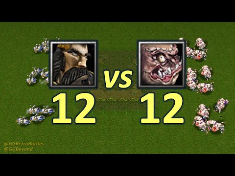 12 Knights vs 12 Abominations - Same Food - WarCraft III Retro Battles