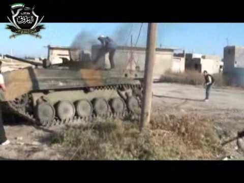 اقتحام حاجز المضخة من قبل كتائب الفاروق للسيطرة عليه في مدينة تلبيسة في حمص