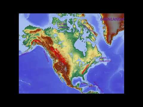 MAPA FIZYCZNA AMERYKI PÓŁNOCNEJ