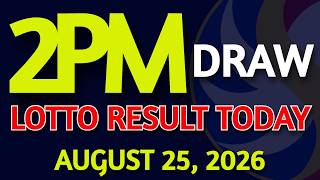 2pm Lotto Result Today August 25, 2026 Swertres Ez2 PCSO
