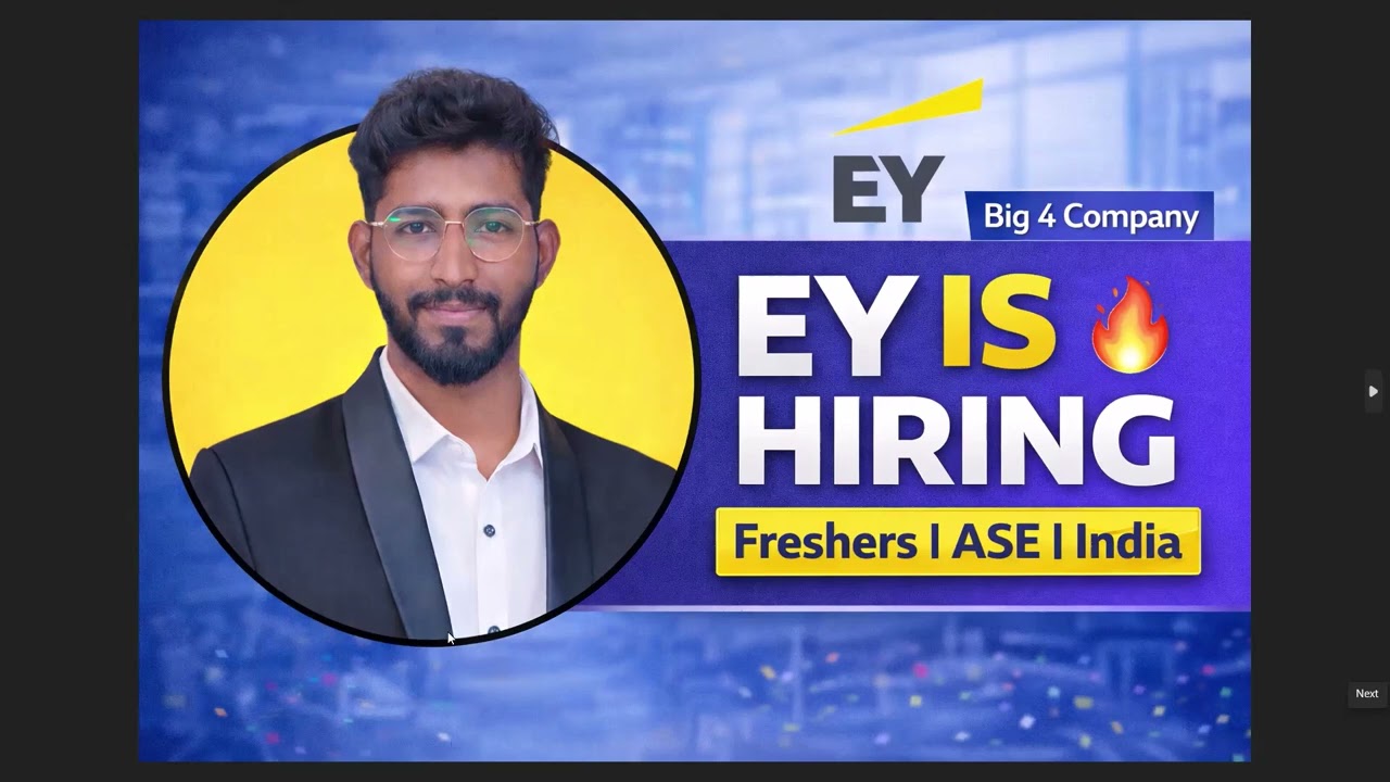 EY IS HIRING FRESHERS | Associate Software Engineer (GDS)