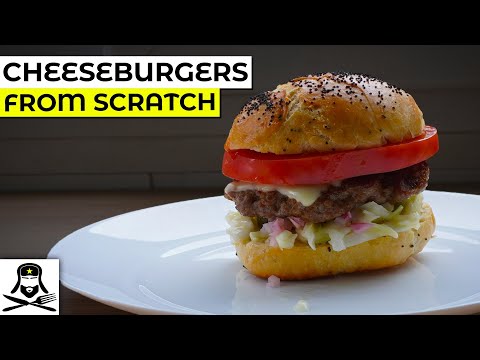 How I make juicy pork CHEESEBURGERS at home