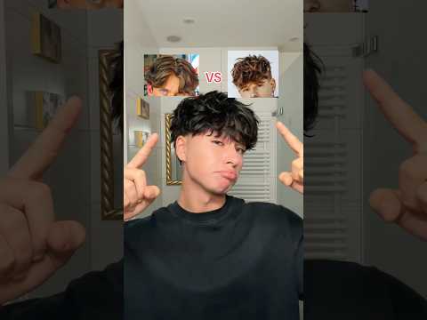 middle part vs fluffy hair💇‍♂️