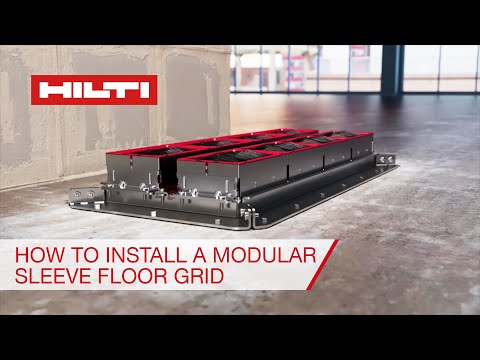 Hilti modular firestop sleeves - how to install a floor grid application