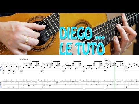 TUTO - DIEGO LIBRE DANS SA TÊTE - GUITAR FINGERSTYLE